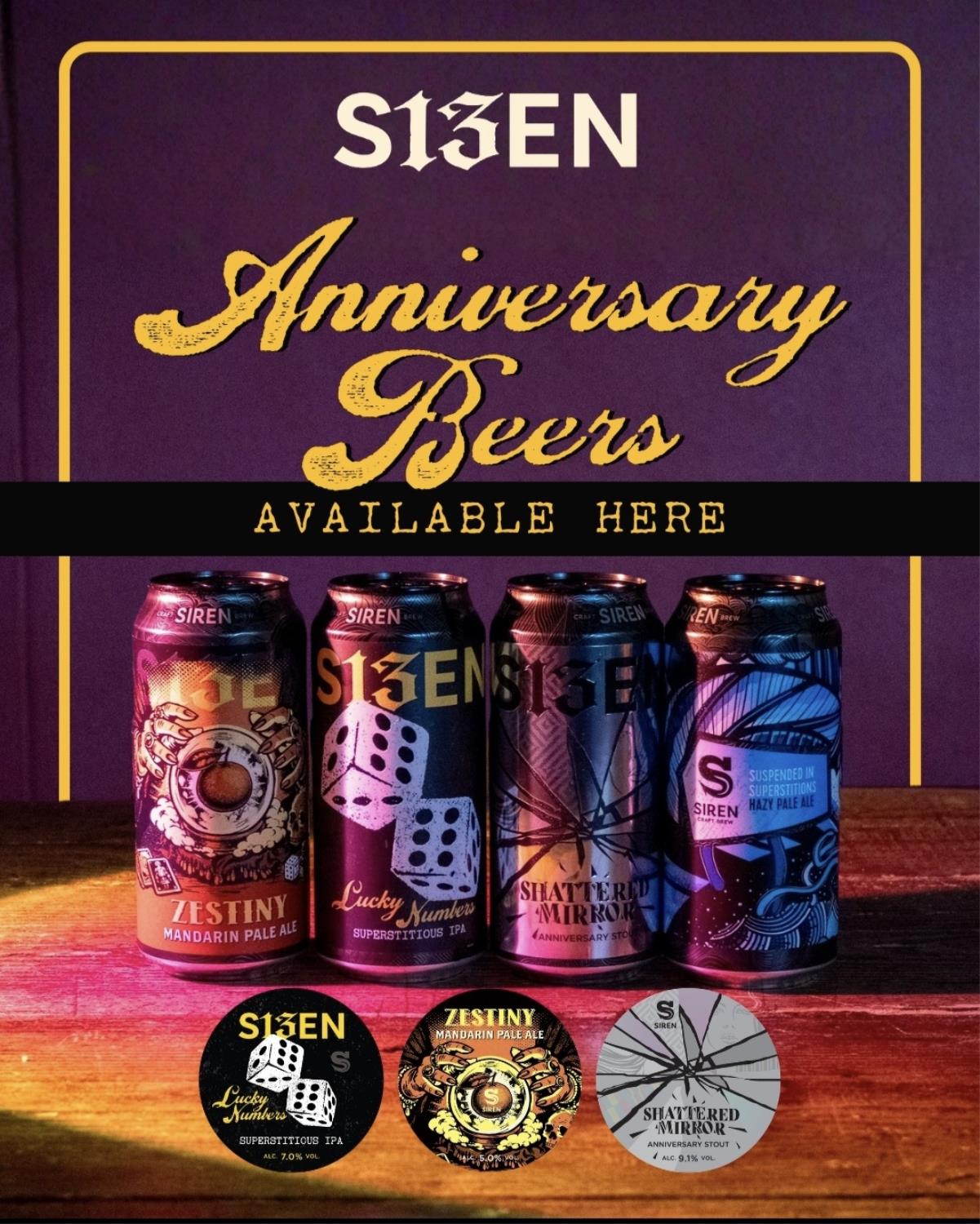 Siren 13th Anniversary Beers Launch Night