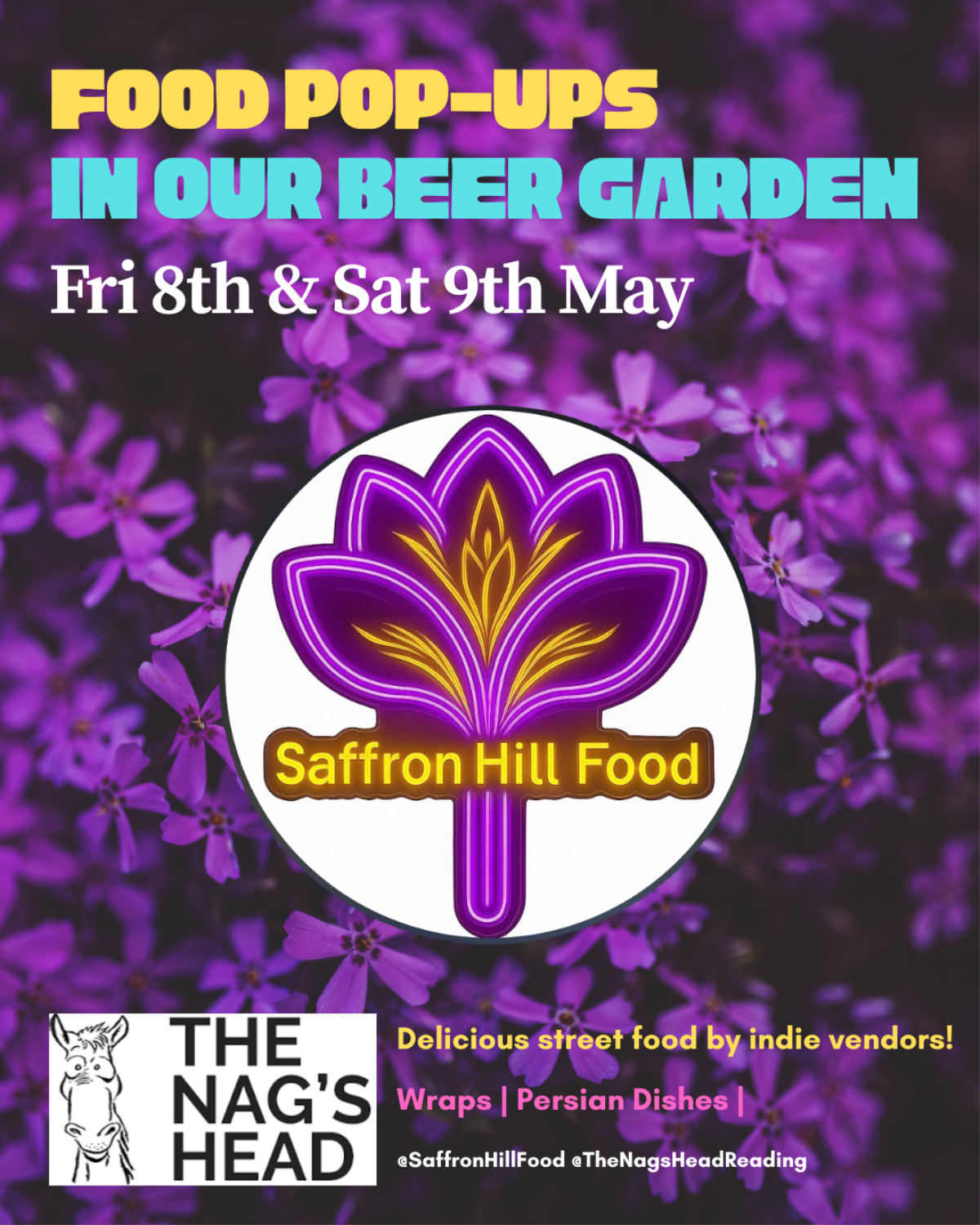 Food Pop-ups in our Beer Garden: Saffron Hill Food