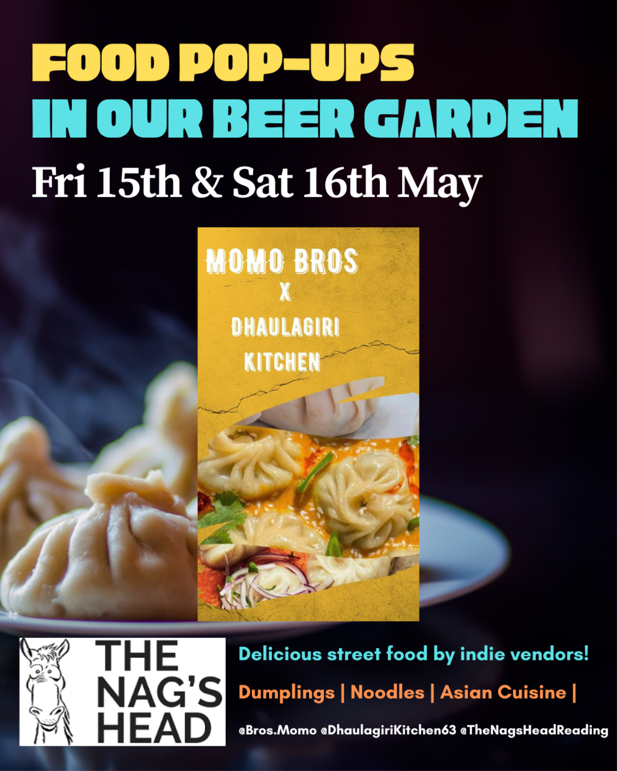 Food Pop-ups in our Beer Garden: Momo Bros X Dhaulagiri Kitchen