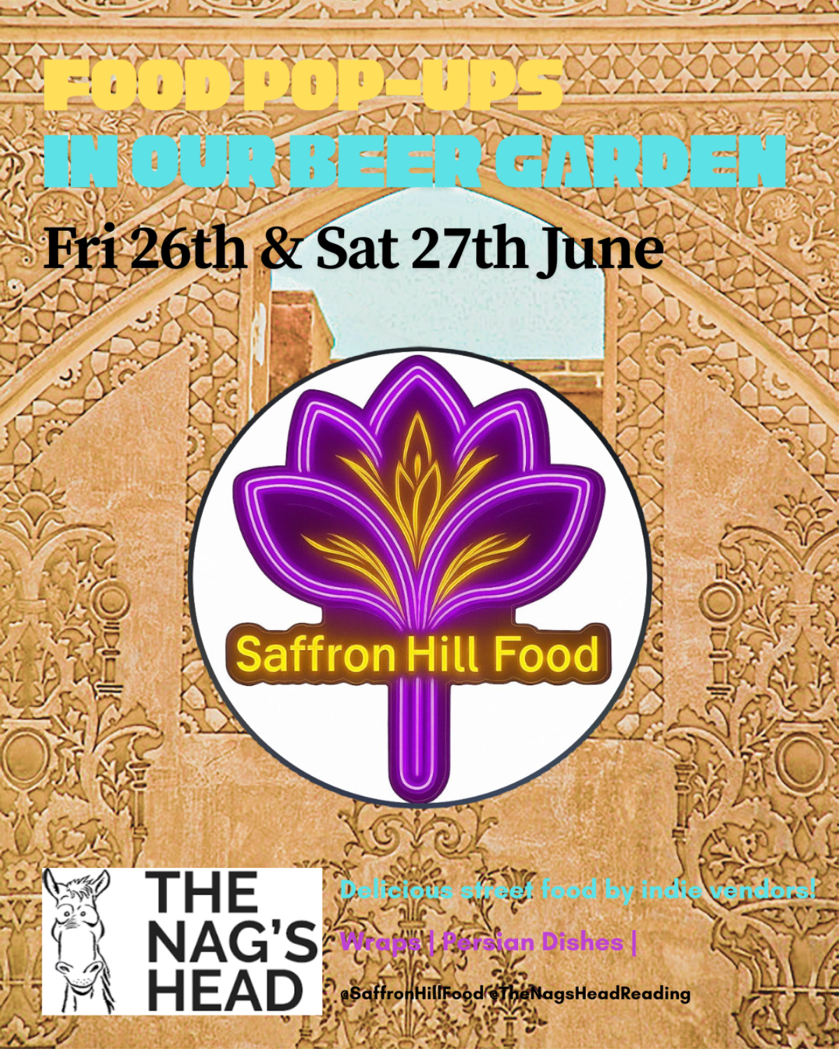 Food Pop-ups in our Beer Garden: Saffron Hill Food