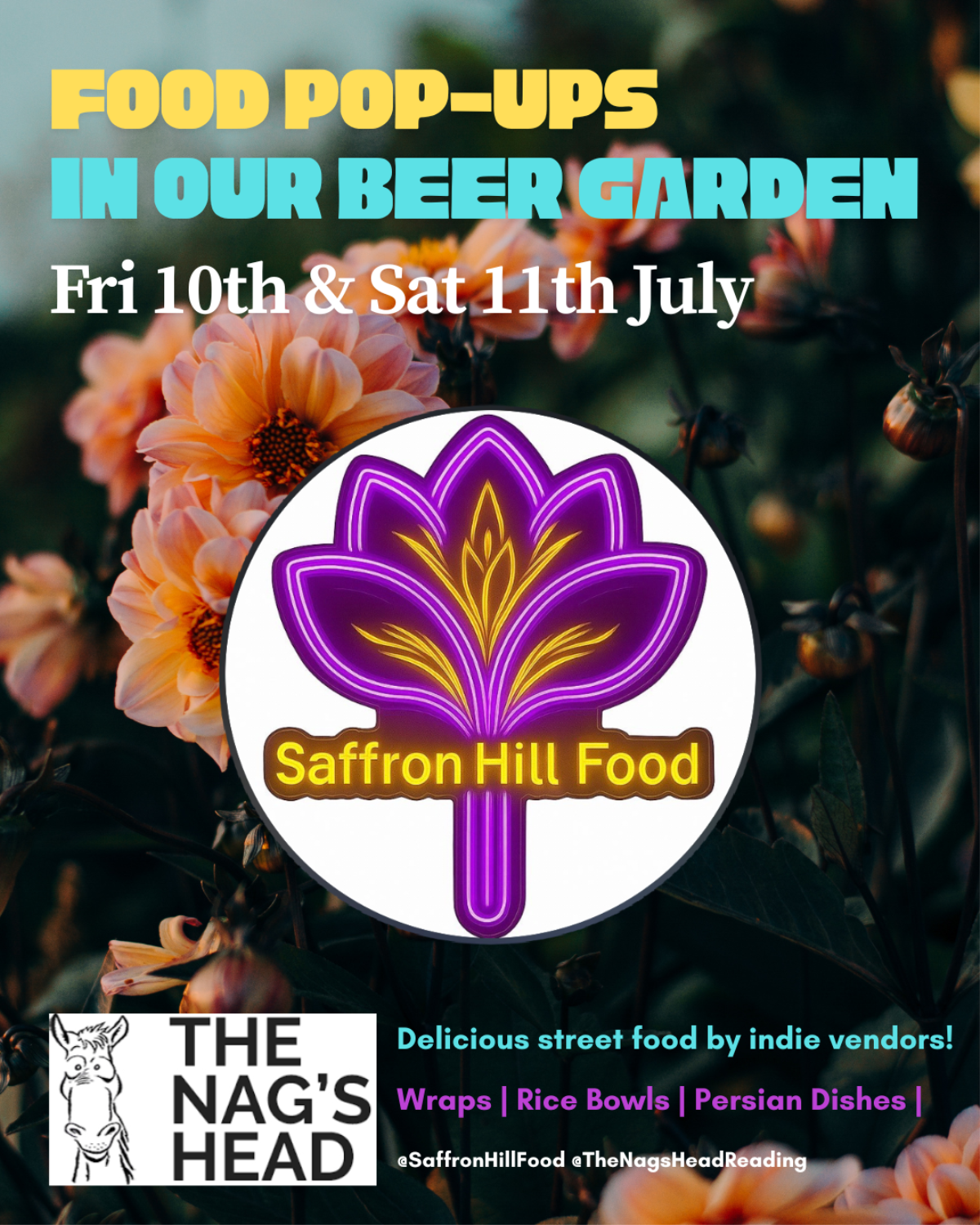Food Pop-ups in our Beer Garden: Saffron Hill Food
