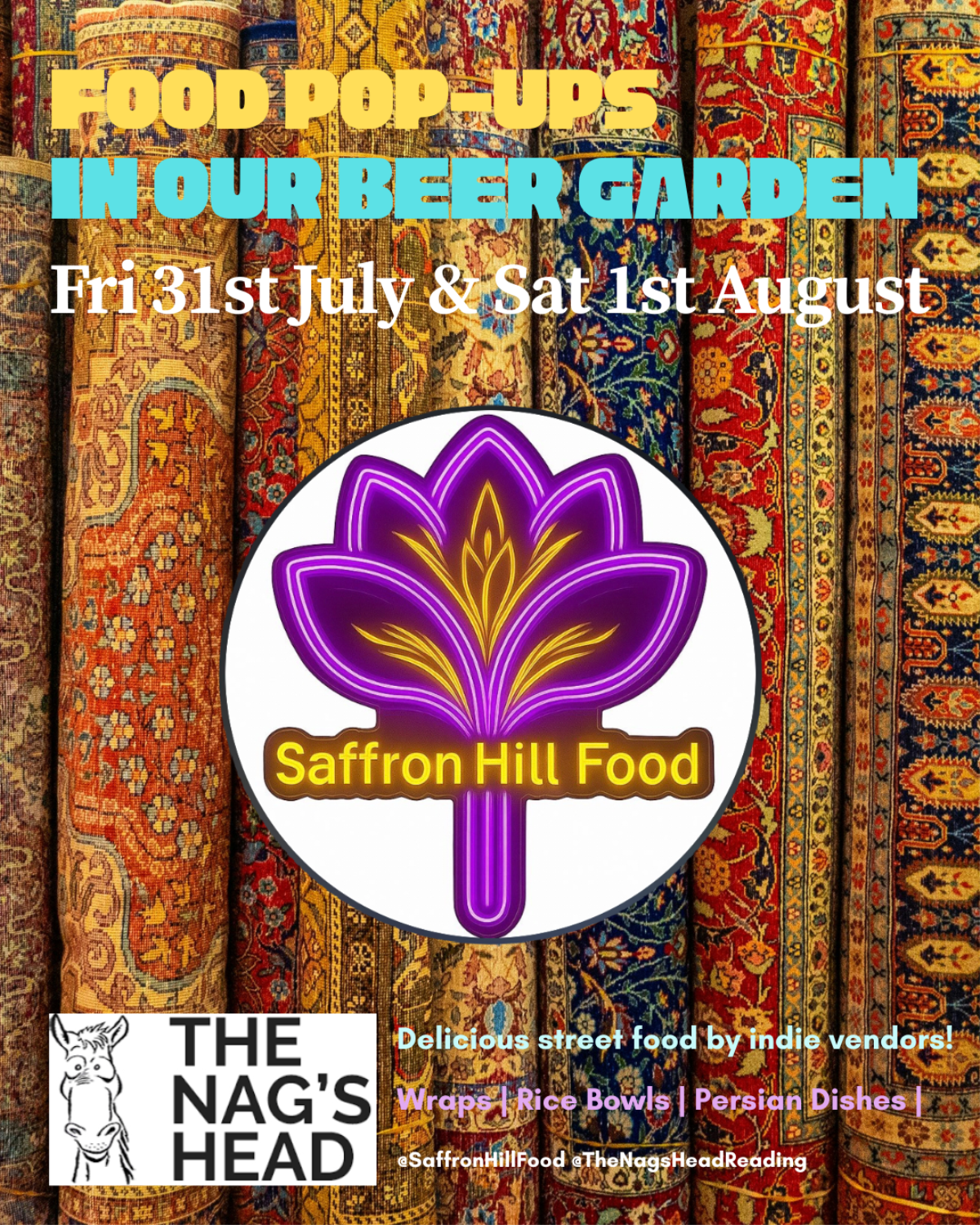 Food Pop-ups in our Beer Garden: Saffron Hill Food