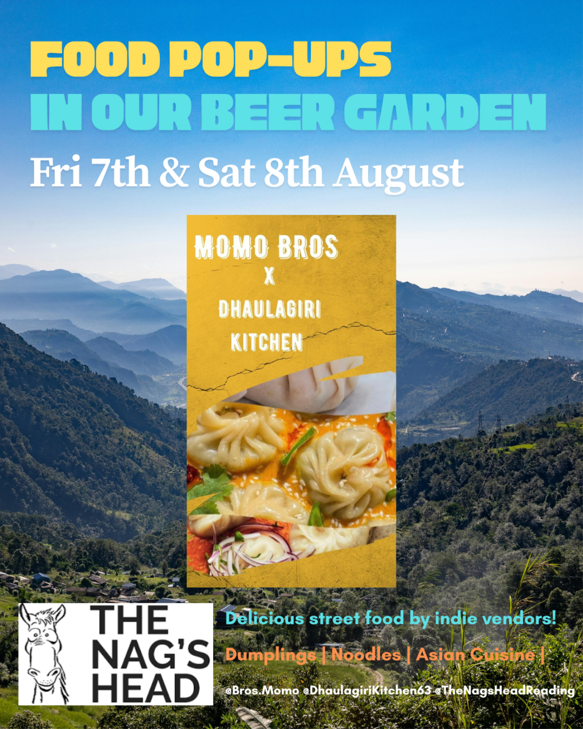 Food Pop-ups in our Beer Garden: Momo Bros X Dhaulagiri Kitchen