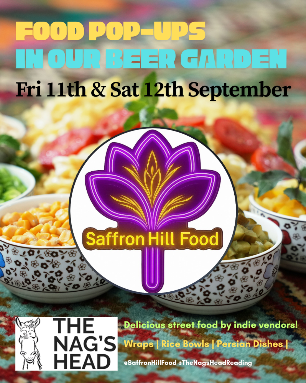 Food Pop-ups in our Beer Garden: Saffron Hill Food