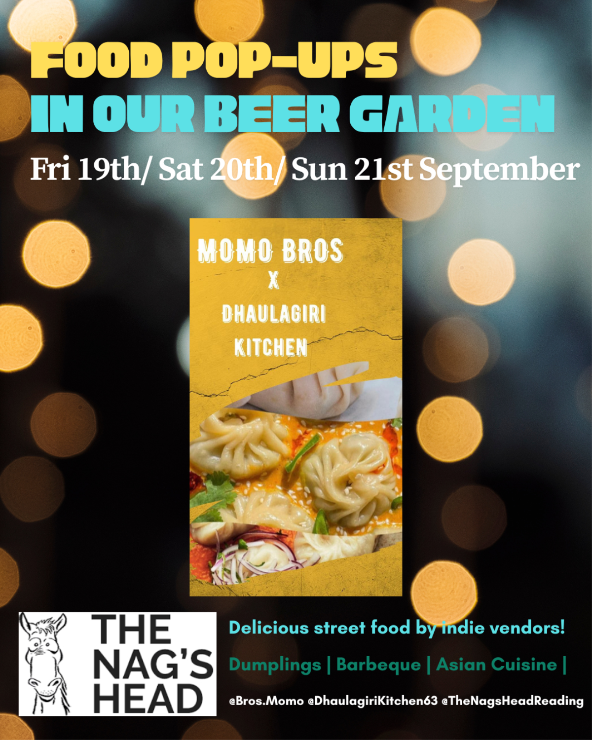 Food Pop-ups in our Beer Garden: Momo Bros X Dhaulagiri Kitchen
